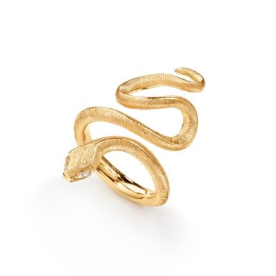 OLE LYNGGAARD COPENHAGEN Snakes ring i gult gull