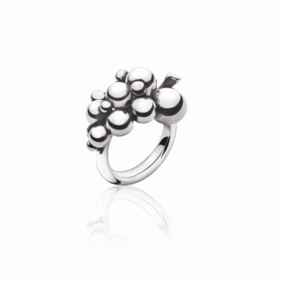 Georg Jensen "Moonlight grapes" ring i sølv, liten