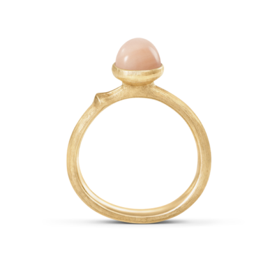 OLE LYNGGAARD COPENHAGEN Lotus Tiny ring med blush månesten