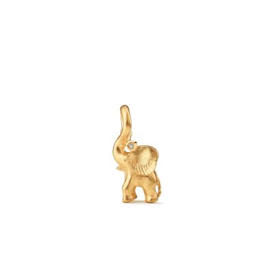 OLE LYNGGAARD COPENHAGEN Elefant medium anheng/ charms i gult gull