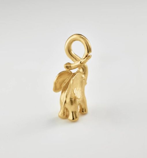 OLE LYNGGAARD COPENHAGEN Elefant medium anheng/ charms i gult gull - Bilde 4