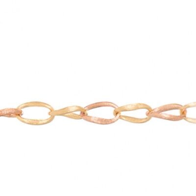 OLE LYNGGAARD COPENHAGEN Love armbånd medium i gult og rosé gull