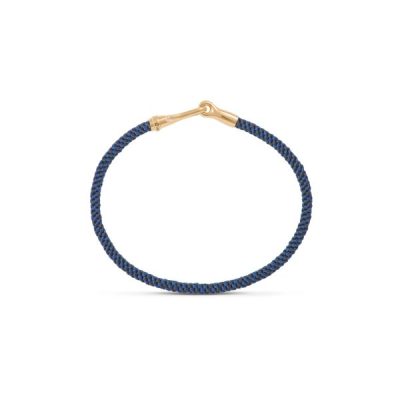 OLE LYNGGAARD COPENHAGEN Life armbånd Midnight blue med gult gull lås