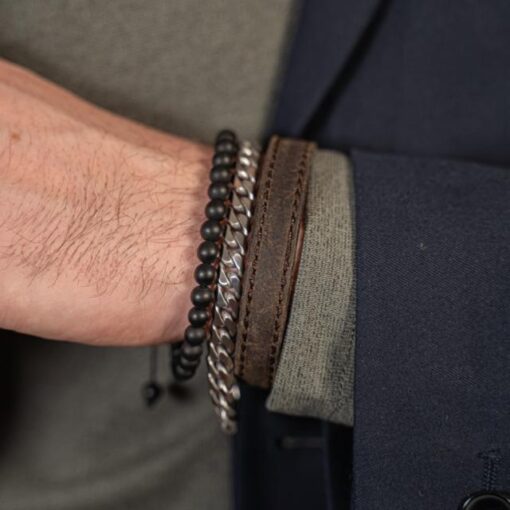 Son of Noa "Son" panser armbånd i børstet stål - Bilde 2