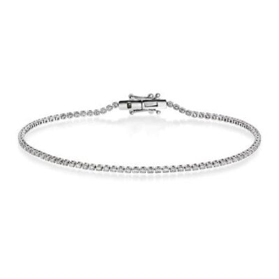 Tennisarmbånd i hvitt gull med 1,00 ct TW.SI