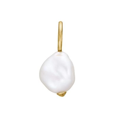 By Birdie "Vivid White Keshi Pearl" anheng i gult gull